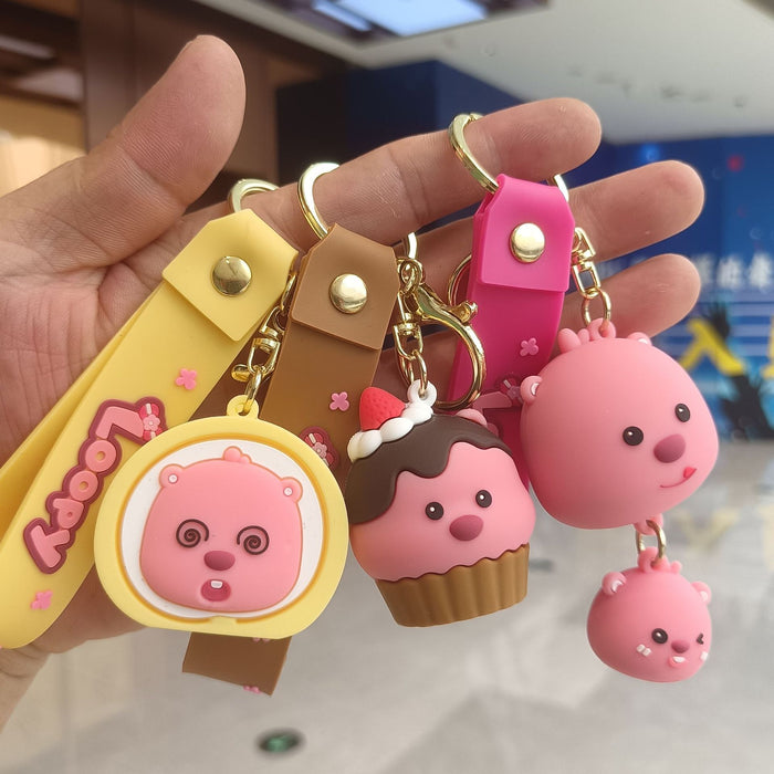 Wholesale Cartoon Silicone Doll Keychain JDC-KC-KuangK040