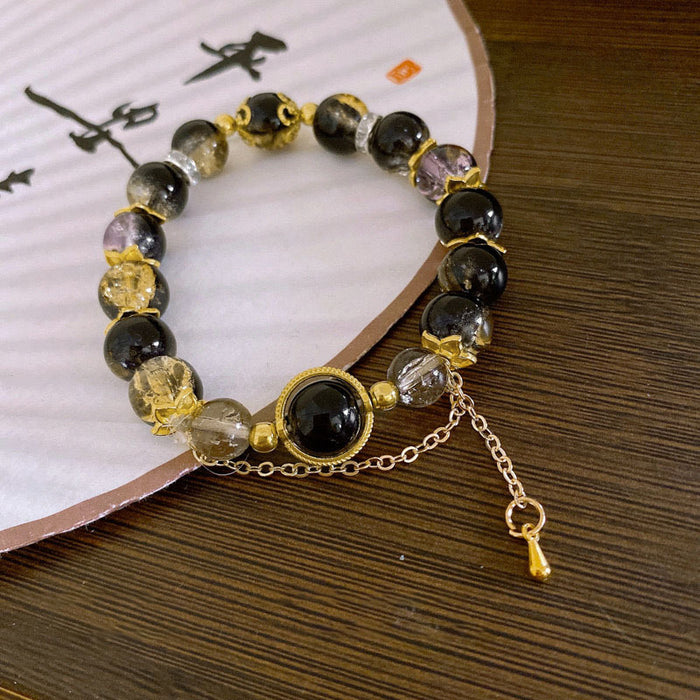 Wholesale New gradient bracelet, high-end glass bead bracelet, light luxury, exquisite and niche design, bead beads