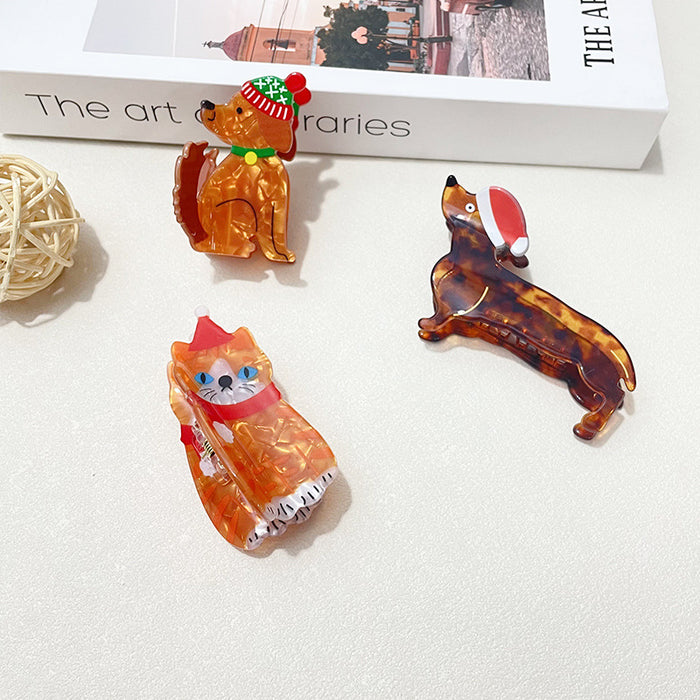 Wholesale Acrylic Dachshund Dog Hair Claw Clip Cartoon Style Women S Hair Accessory Boutique Resale