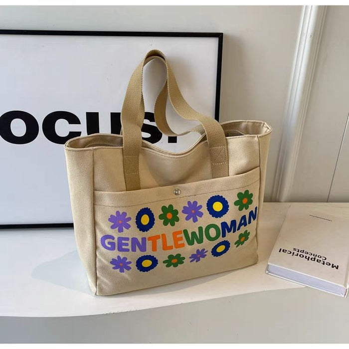 Wholesale Large canvas floral tote bag