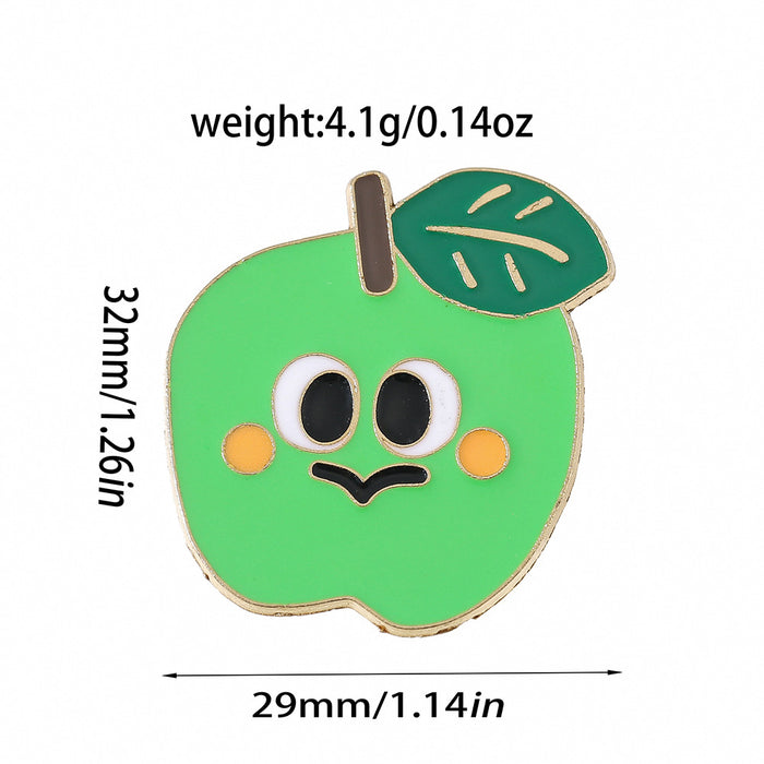 Wholesale Cute Q Version Fruit Enamel Pins Brooches Set Cartoon Radish And Badge For Clothing Decor Bag Charm Gift