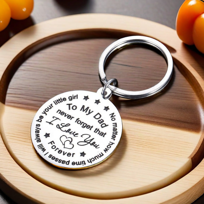 Wholesale Stainless steel keychain Father's Day keychain gift engraving