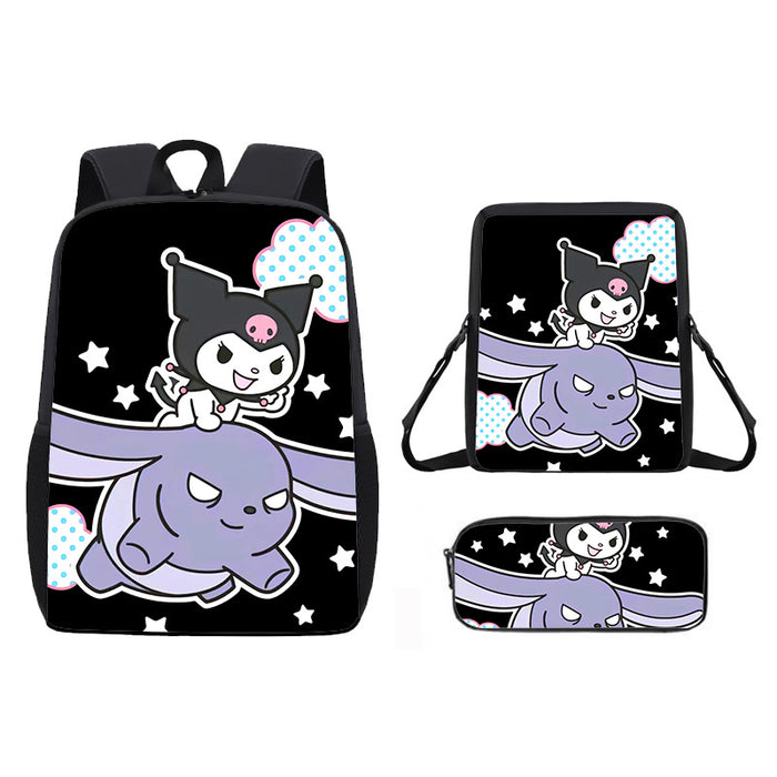 Wholesale Backpack Satchel Pencil Case Three-piece Student Schoolbag