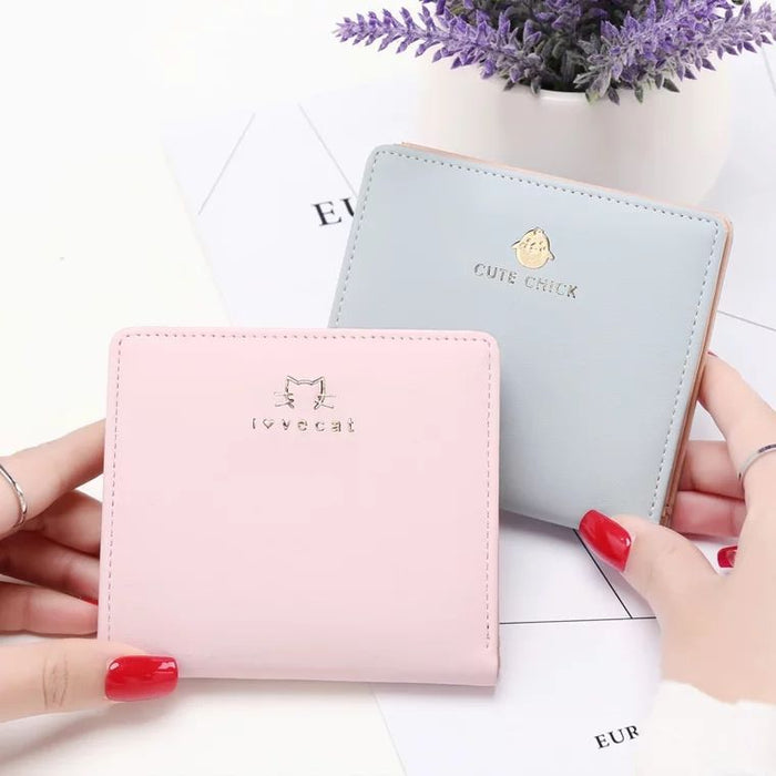 Wholesale Cute Pink Kitten Wallet - Sweet Animal Print Fashion Accessory Gift MOQ≥3