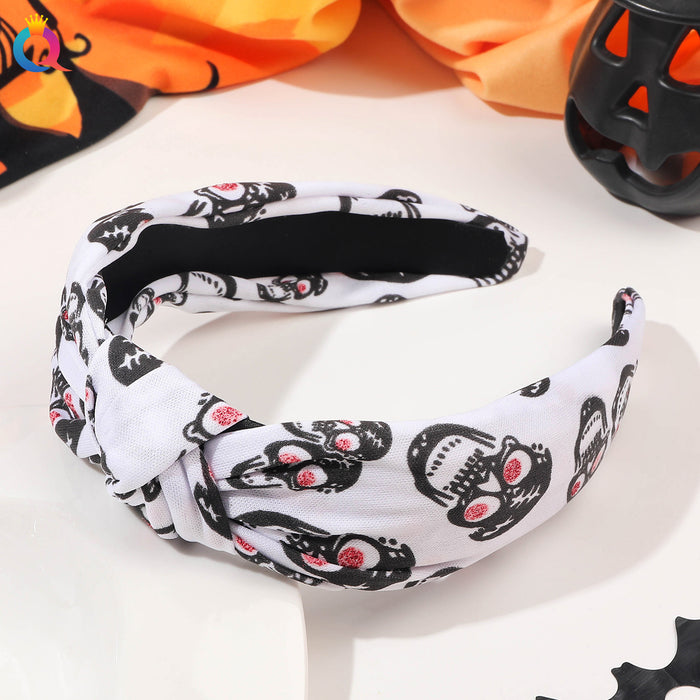 Wholesale Halloween Fabric Diamond Pearl Headband JDC-HD-HengX005