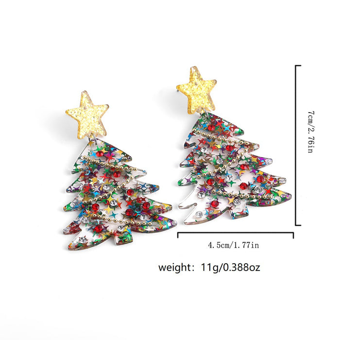 Wholesale Christmas  tree earrings