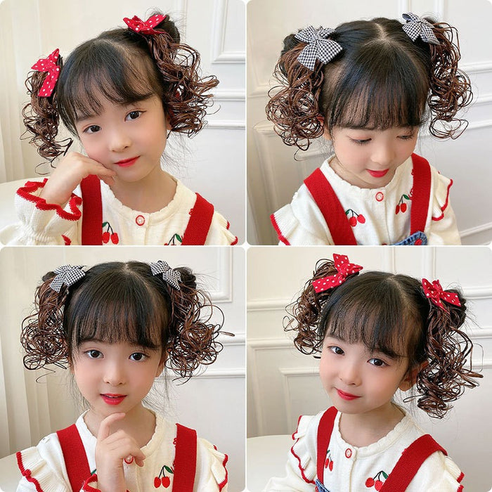 Wholesale Plastic Children's Bow Wig Hair Clips JDC-HC-Linx002