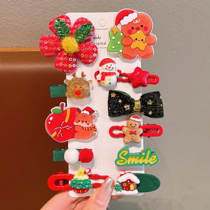 Wholesale Christmas children' s hair clips plush hair clips
