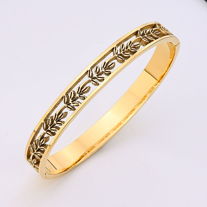 Wholesale Minimalist punk style titanium steel bracelet, women's jewelry retro bracelet