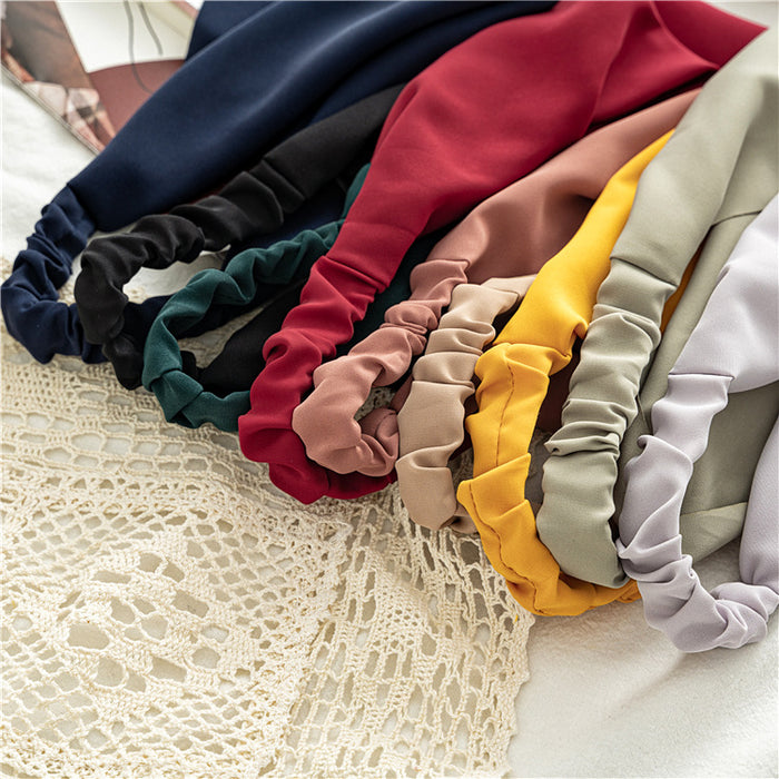 Wholesale Solid Color Triangle Scarf Hair Band Simple Staple Headwear