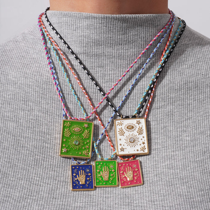 Wholesale Personalized Devil's Eye Necklace Retro Exaggerated Stainless Steel Necklace