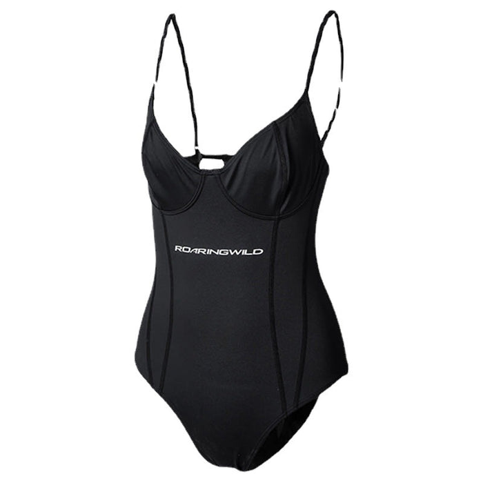 Wholesale Swimsuit women's one-piece strap backless swimsuit slim hot spring professional swimsuit