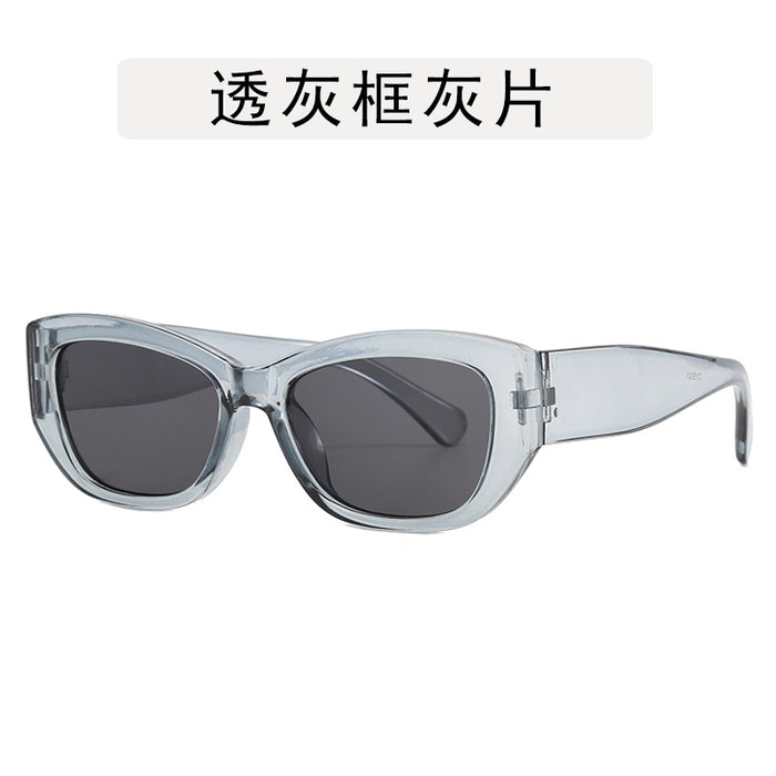 Wholesale Retro cat eye sunglasses, new minimalist square glasses for street photography, UV resistant fashionable sunglasses