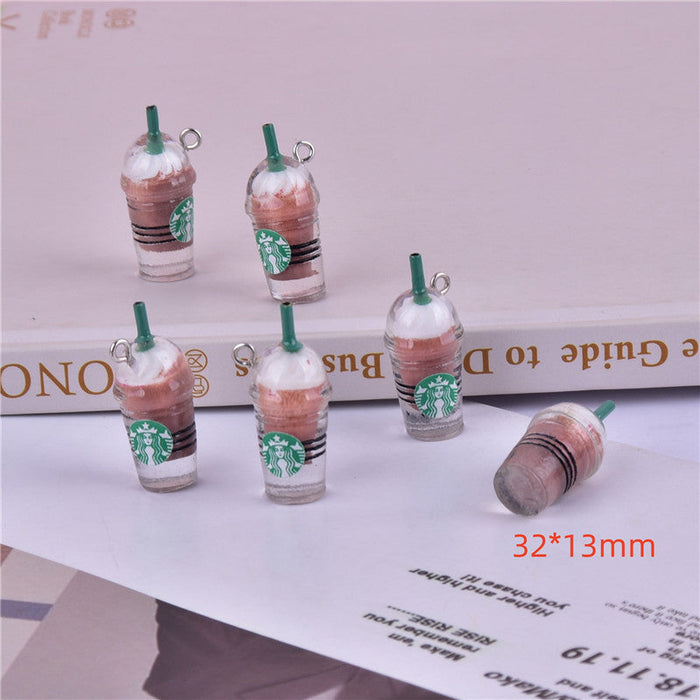 Wholesale 10PCS Stereo Coffee Cup Resin DIY Pendant JDC-BDS-KeJin001