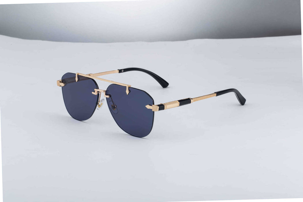 Wholesale New Fashionable Frameless Sunglasses with Personalized and Trendy Double Beam Sunscreen Sunglasses