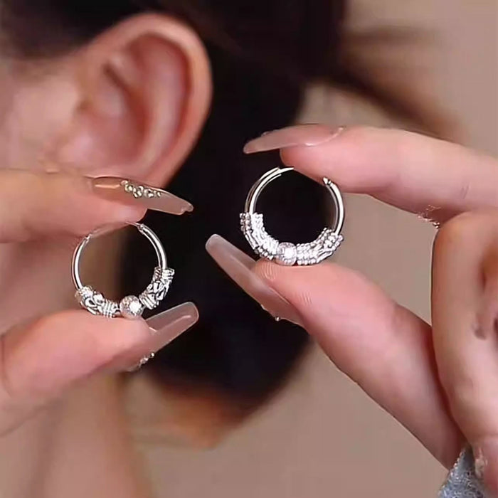 Wholesale Rotating earrings with a light luxury and niche design, simple yet fashionable and versatile earrings