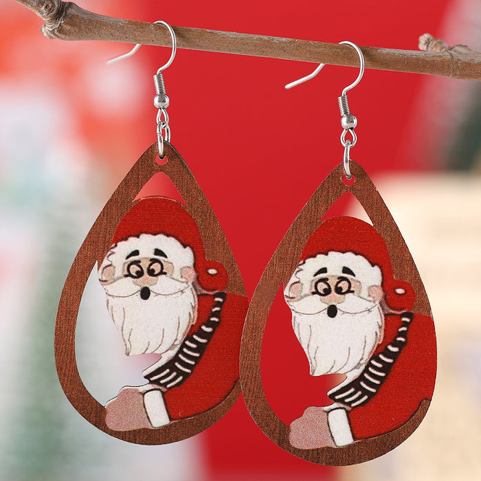 Wholesale Christmas Santa Elk  Pendant Earrings