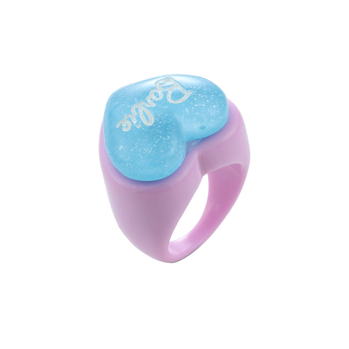 Wholesale Acrylic Resin Love Letter Ring  JDC-RS-Xiaox001