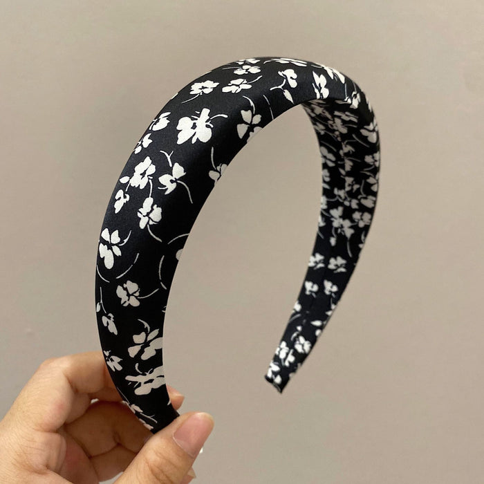 Wholesale Floral Satin Fabric Hairband JDC-HS-Suim003