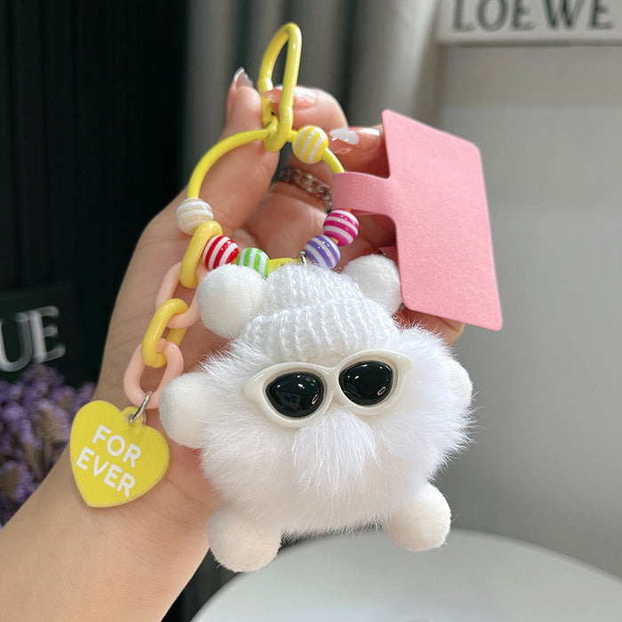 Wholesale Plush Strawberry Animal Car Keychain Bag Charm Trendy Decorative Accessory