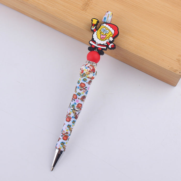 Wholesale Christmas Cartoon Silicone Beaded Pen (F) JDC-BP-GuangTian011