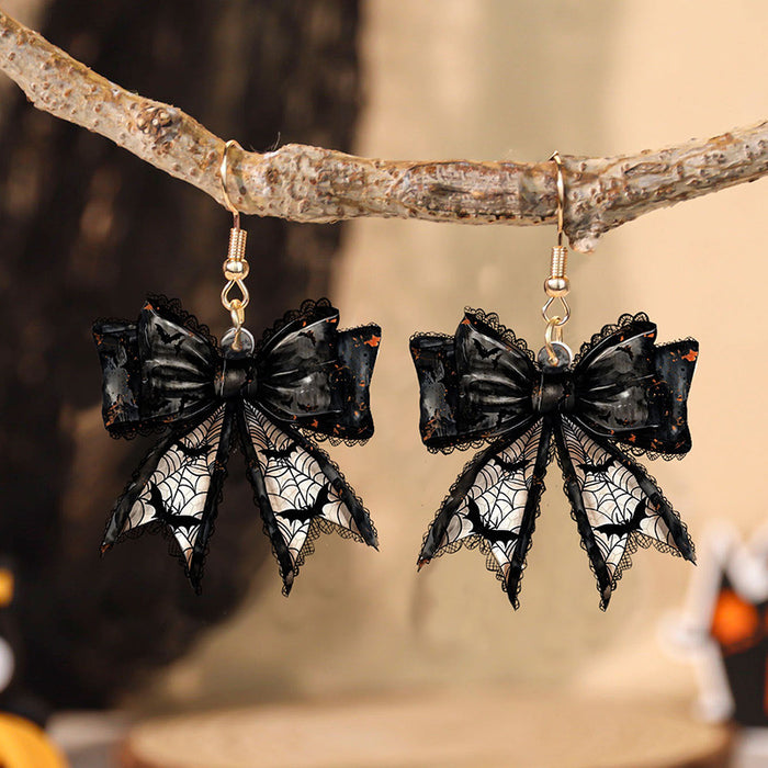 Wholesale Dark Gothic  butterfly earrings for women Ghostly and spooky holiday atmosphere earrings