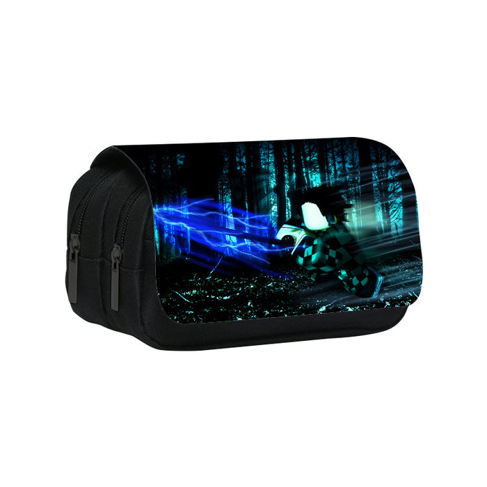 Wholesale Printing Double Layer Pencil Bag Cartoon Storage Bag