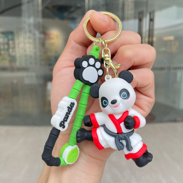 Wholesale Kung Fu Panda Keychain Cute Doll Pendant Car Keychain Accessories Doll Grabbing Machine Small Gift