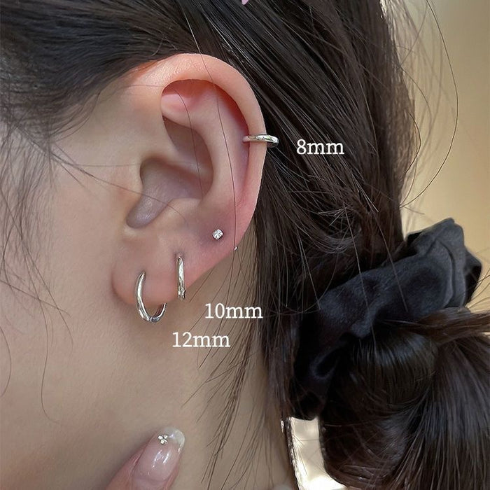 Wholesale Silver ear ring, ear ring, ear bone nail, niche high-end sensory ring, ear buckle, ear needle