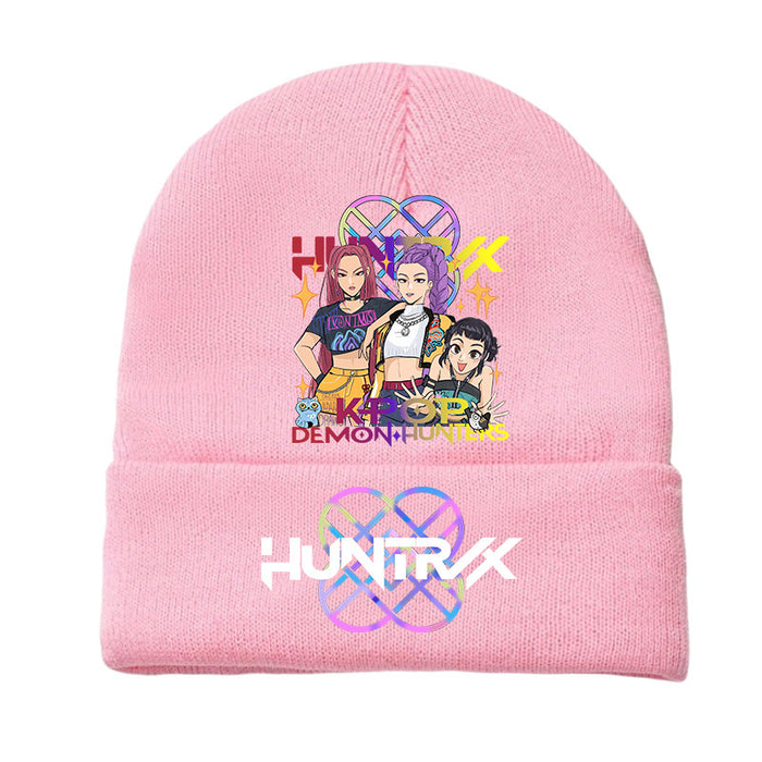 Wholesale Kpop Printed Knit Hat Fleece Hat