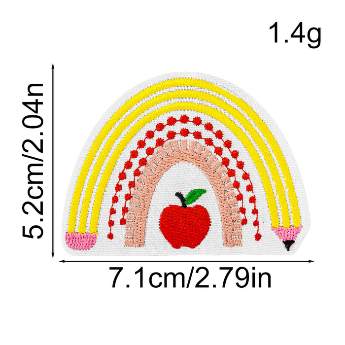 Wholesale Teachers'  Day Rainbow Pencil Cloth DIY Patches