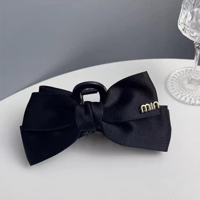 Wholesale  Polka Dot Ponytail Clip for Women Satin Bow Sweet Hair Clip Half-Tied Hair  Clip