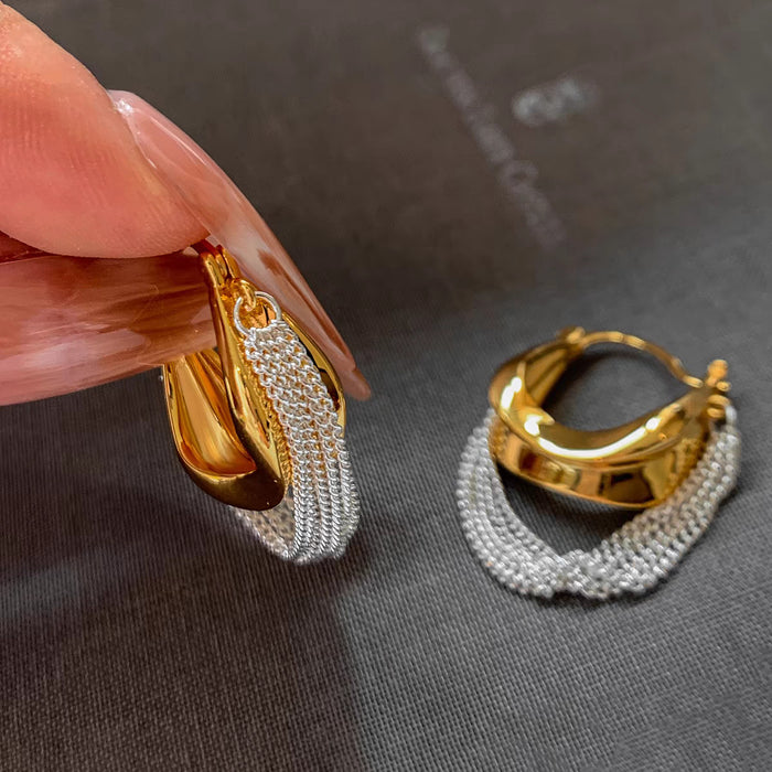 Wholesale New earrings with a luxurious and unique style, featuring earrings and buckles