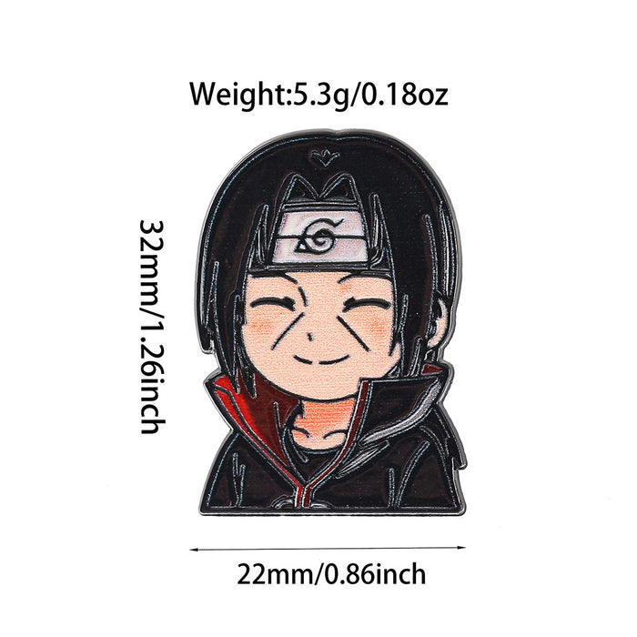 Wholesale Chibi Metal Brooch Anime Ninja Cartoon Pin Badge Casual Fashion Accessory