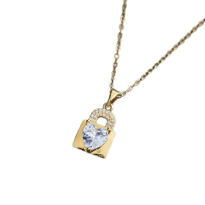 Wholesale Colorful zircon geometric niche fashion new design pendant set with elegant style