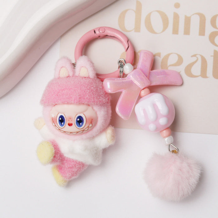 Wholesale Flocked Dancing Cartoon Character Keychain