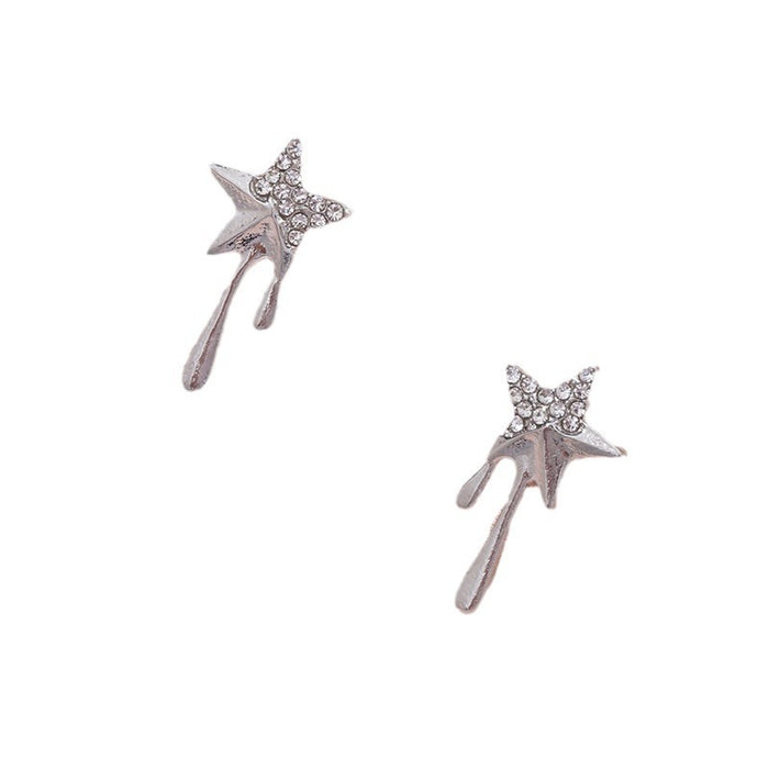 Wholesale New niche design heart-shaped lava star earrings with personalized temperament and high-end feel