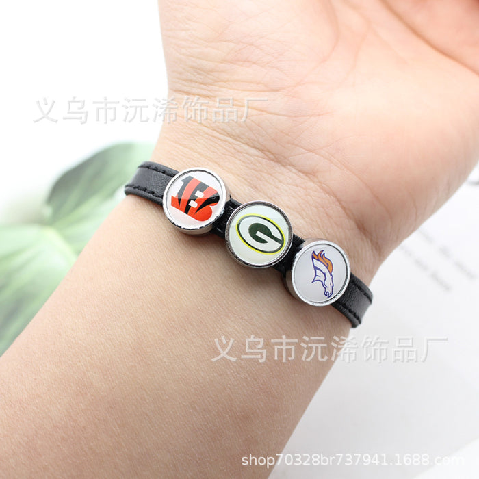 Wholesale Alloy Mask Strap Sports Team DIY Wrist Strap Bracelet Accessories JDC-BT-YuanXi001