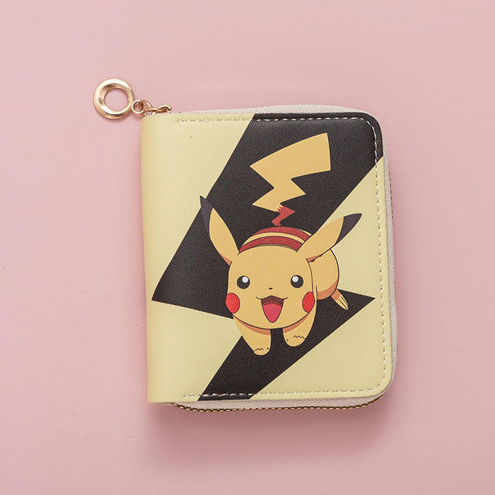 Wholesale Cute cartoon print short zippered wallet