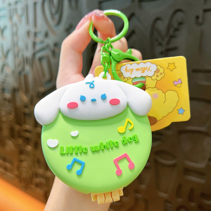 Wholesale Cartoon Portable Folding Airbag Comb Keychain Portable Comb Mirror Dual-Purpose Mini Mirror (S) JDC-KC-YanG015