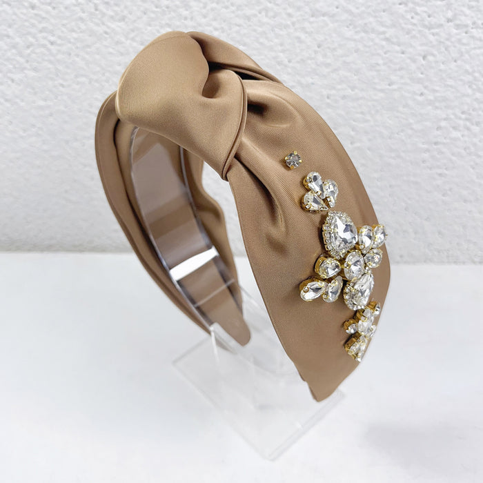 Wholesale Diamond Satin Wide Fabric Headband JDC-HD-ChaoXuan011