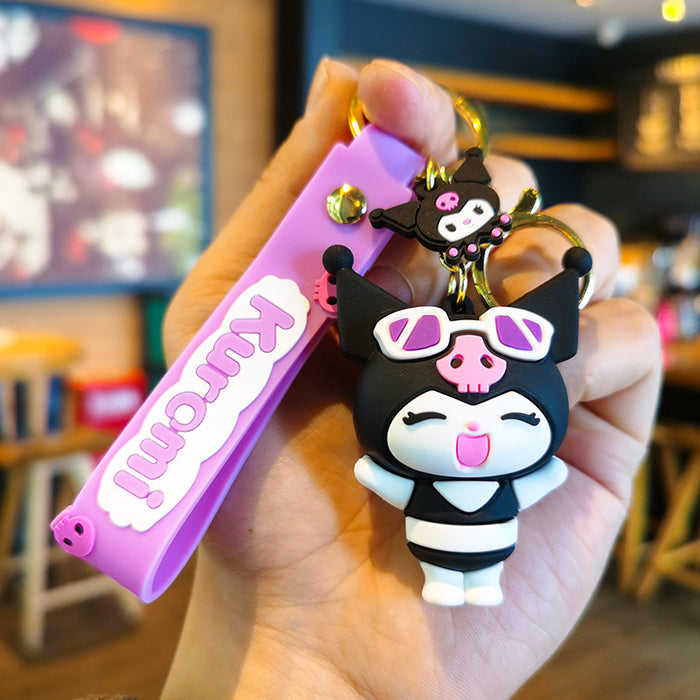 Wholesale  Silicone  Keychain Cartoon Keychain   Car Keychain  Gift Bag Pendant