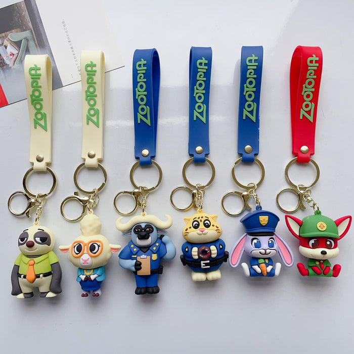 Wholesale Cute Cartoon Three-dimensional Silicone Keychain JDC-KC-JuShu036