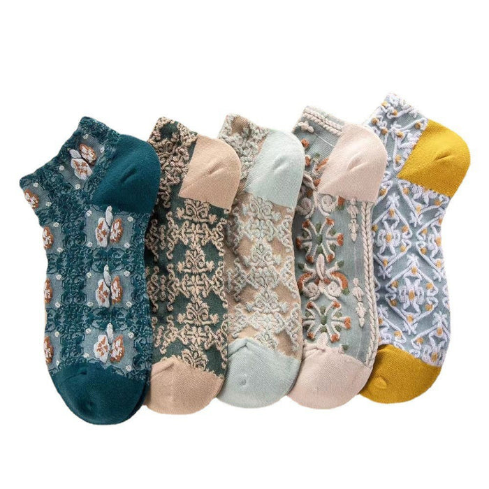Wholesale Socks for women in spring and summer, short tube socks, versatile sports, college style, breathable boat socks
