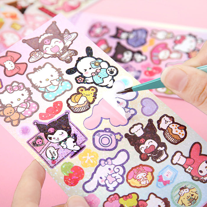 Wholesale cartoon Laser Goo Card Sticker Cute Hand Account Decoration Sticker
