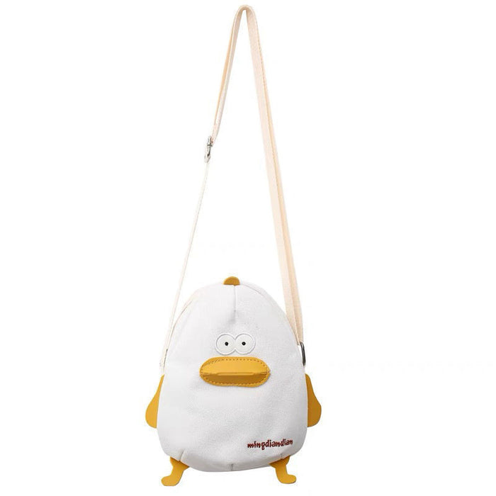 Wholesale Summer cute crossbody small bag fresh mini student cartoon chicken bag canvas Stitching small square bag