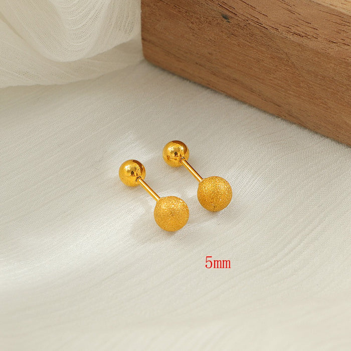 Wholesale  Anti-loss heart-shaped earrings  colorfast   small and exquisite titanium steel earrings