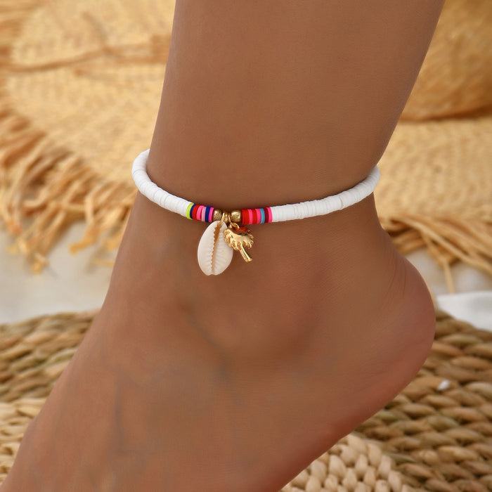 Wholesale Bohemian Beach Style Ethnic Anklet Alloy Turquoise Bead Rhinestone Stylish Jewelry Accessory MOQ≥2
