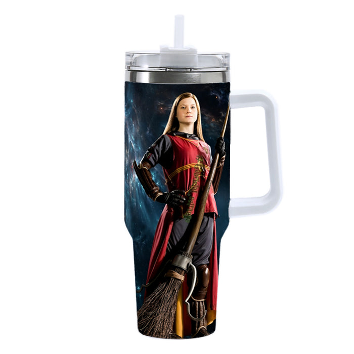 Wholesale 40oz Stainless Steel Tumbler with Handle Magic Wizard Design Car Cup Travel Mug MOQ≥2