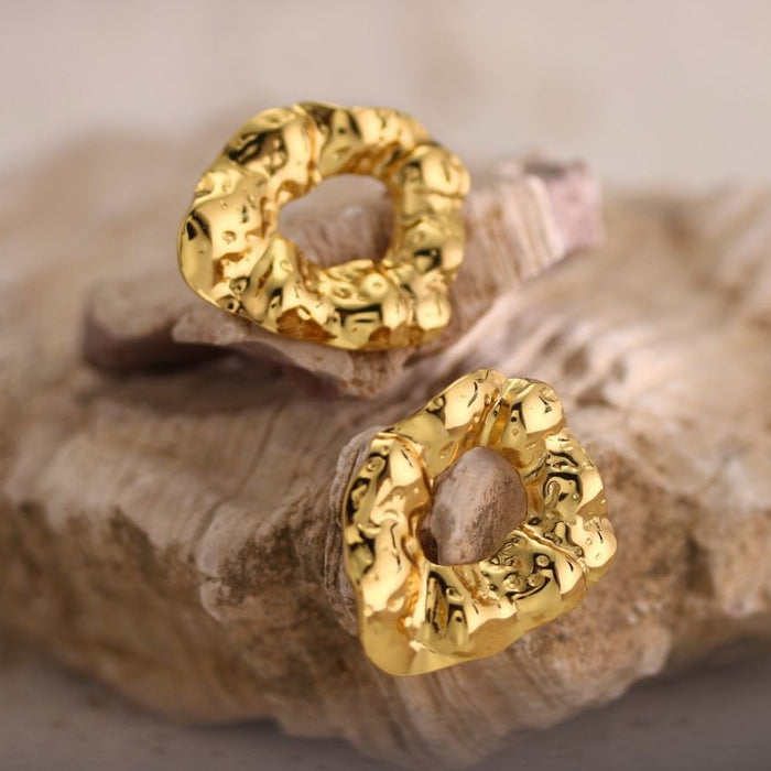 Wholesale Stainless Steel Geometric Oil-pressure Earrings